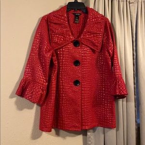 Red Pleated Jacket